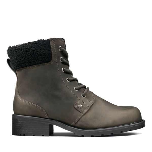 Clarks Womens Orinoco Dusk Ankle Boots Dark Grey | UK-792415